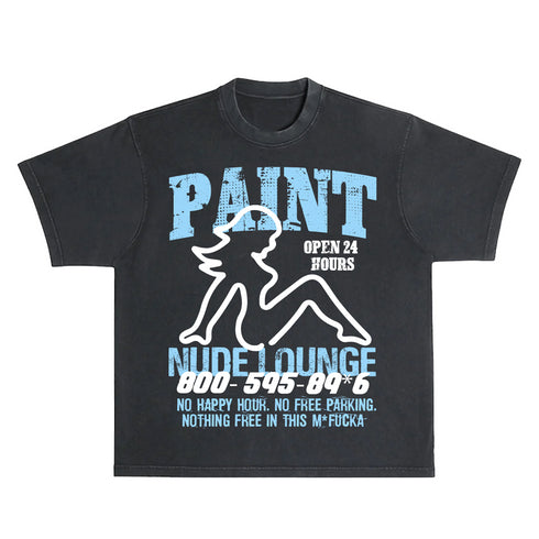 Grey Paint Nude Lounge Tee